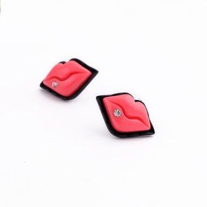 Chic Bossy Babe Hot Pink Lip Stud Earrings